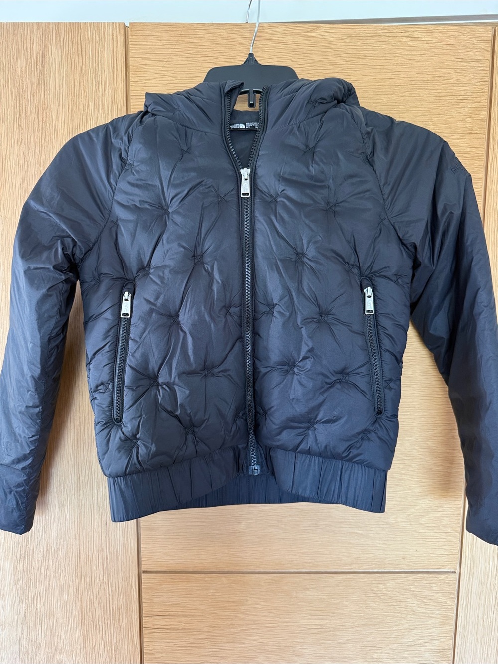 The North Face Kids Black Quilted Puffer Jacket with Hood